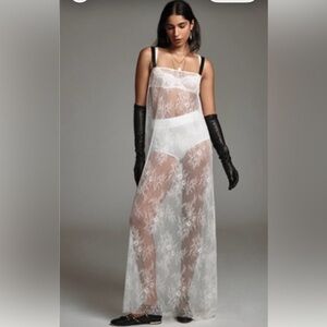 Anthropologie Mare Mare Sheer Lace Tunic, M/L, nwt